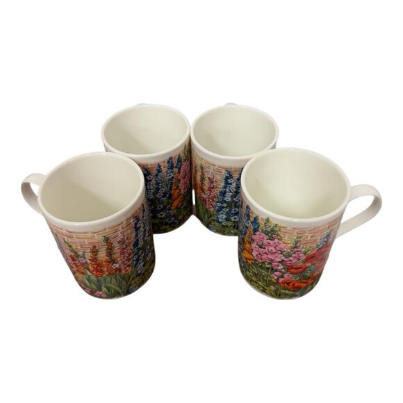 English Garden John Russell Bone China Floral All Over Mug Set of 4 - Picture 2 of 11